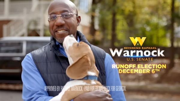 Rev. Warnock's Latest Ad